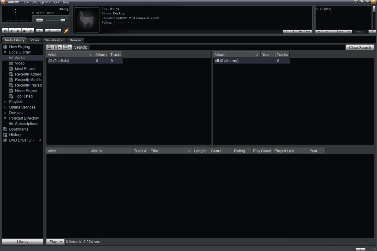 Скриншот программы Nullsoft Winamp